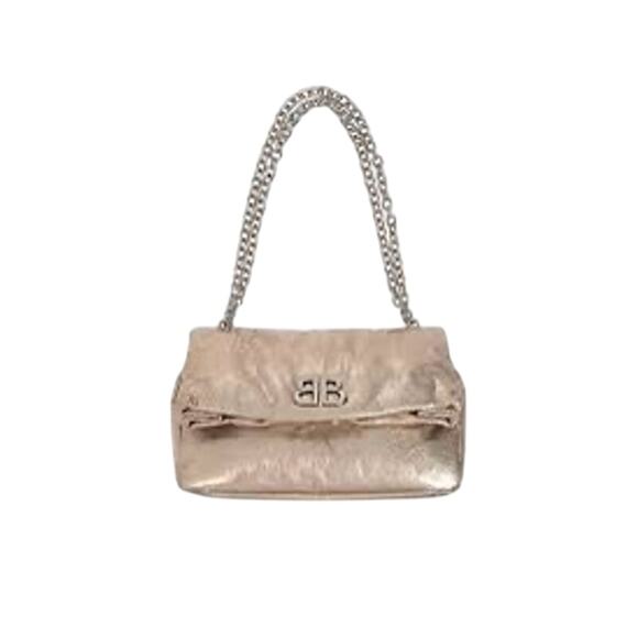 Balenciaga Handbags - Balenciaga NWT Small Monaco Shoulder Bag in Beige/Gold
